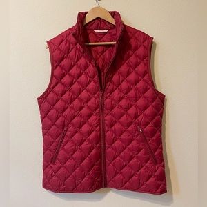 Brooks Brothers Red Fleece Red Quilted Vest